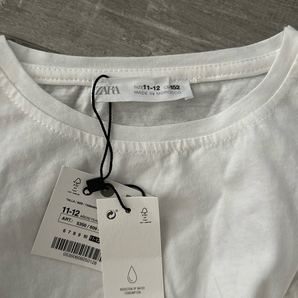 Zara White Ruffled Lace Top - Picture 6 of 8